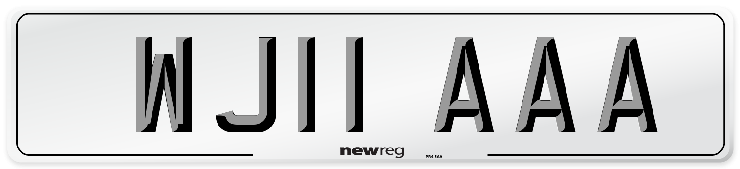 WJ11 AAA Number Plate from New Reg